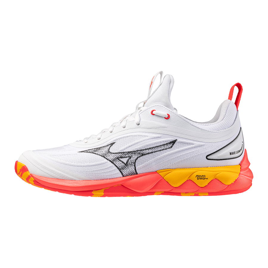 Mizuno WAVE LUMINOUS 3 White/Fiery Coral 2/Citrus